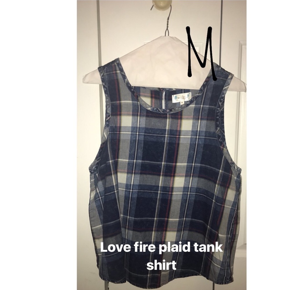 Love Fire plaid tank